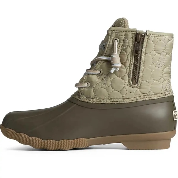 Sperry Women's Saltwater Circle Nylon Duck Boot - Olive Size: 10W New in Box - Picture 4 of 6
